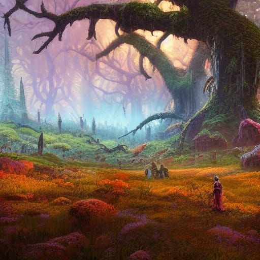 Ukrainian Fantasy Realm Unfolds in Vibrant, Dreamlike Landsc...