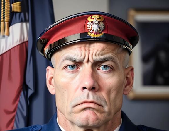 US Marine Colonel Portrait, Dress Blue Uniform