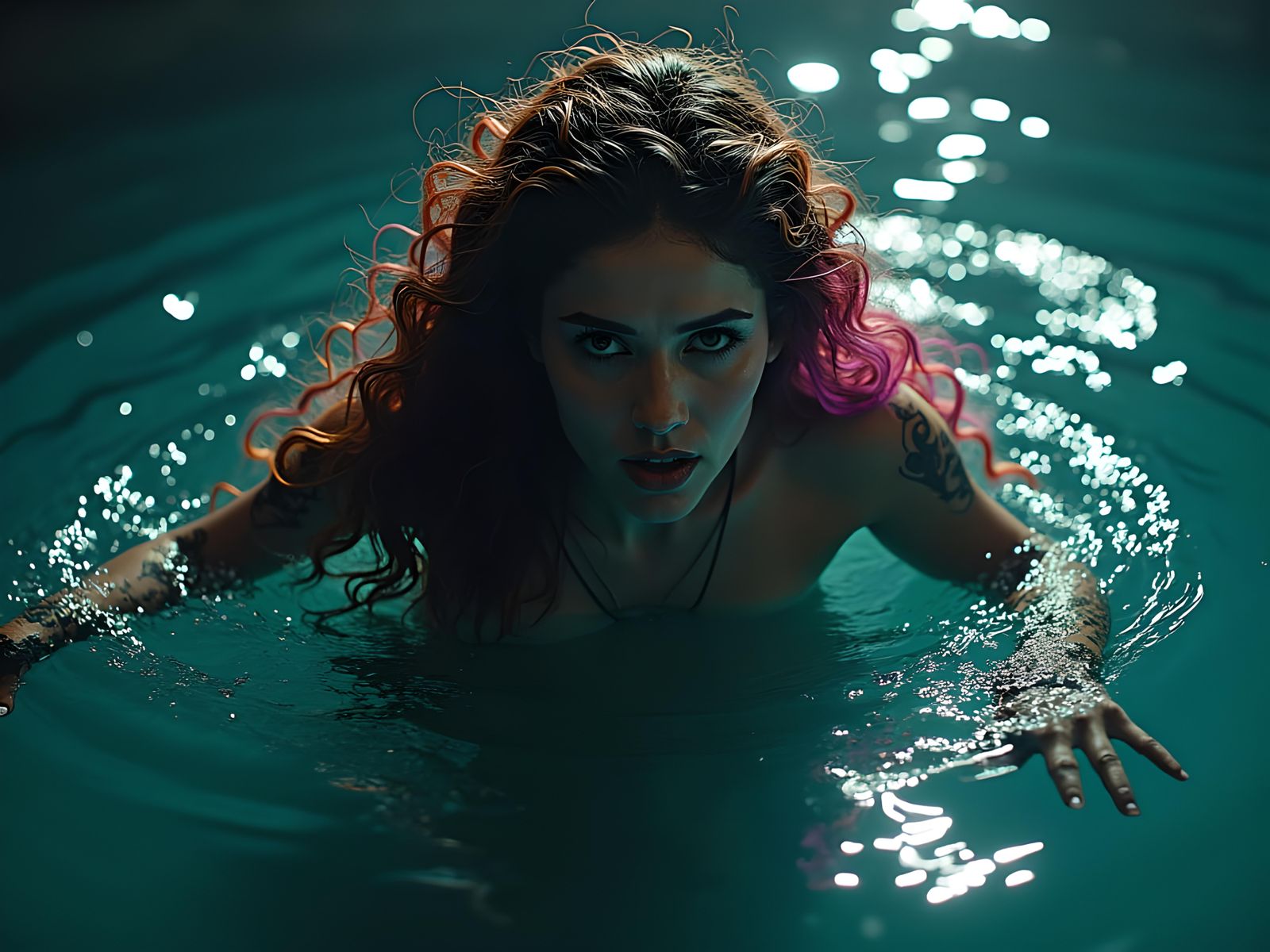 Apocalyptic Woman Emerging in Hyper-Realistic 3D Render