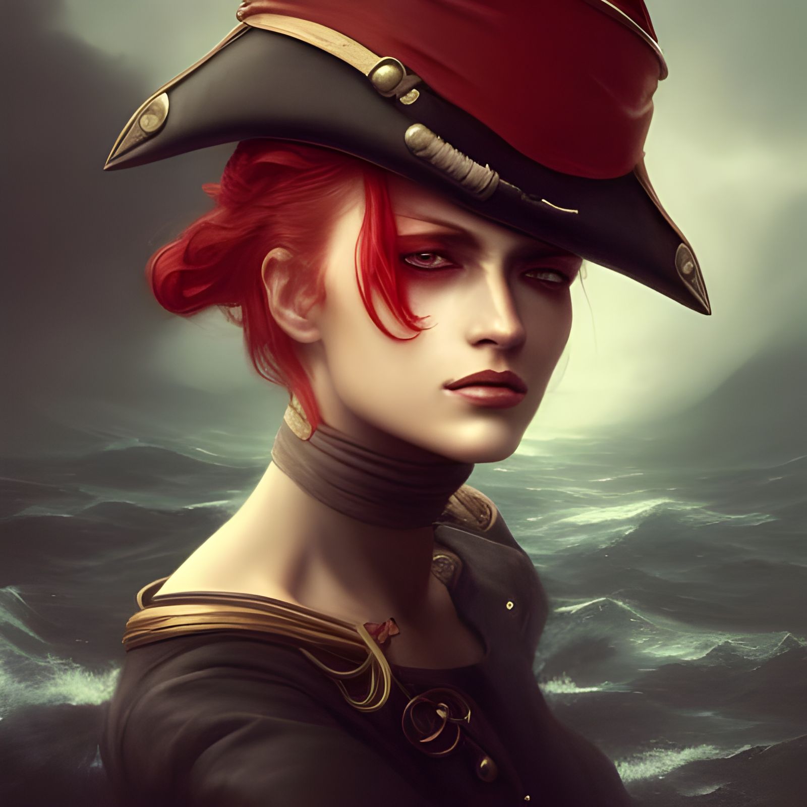 Portrait of a Pirate Captain in Digital Art Style