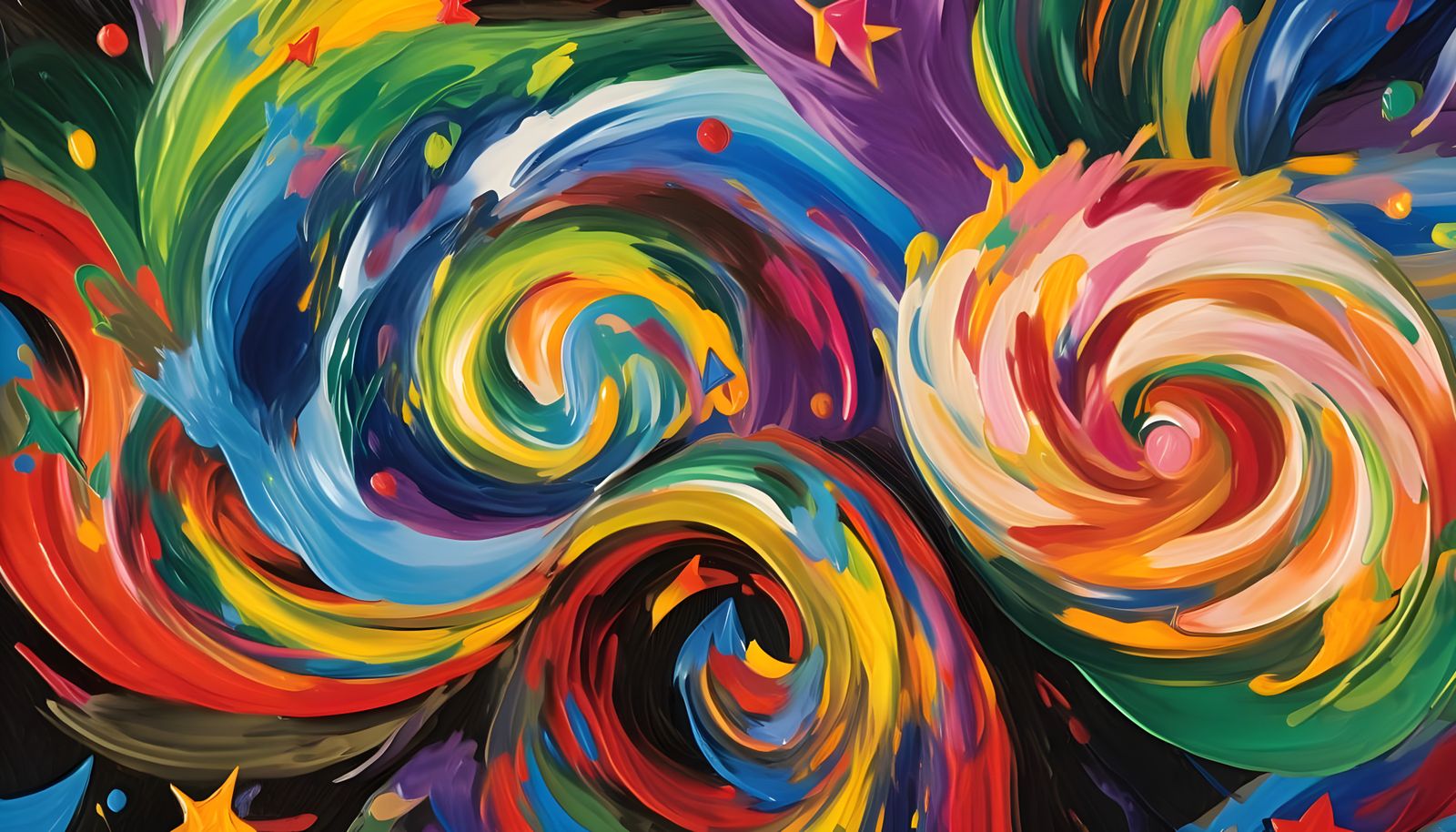 Vast Helical Vortex Maelstroms of Paint and Plasma