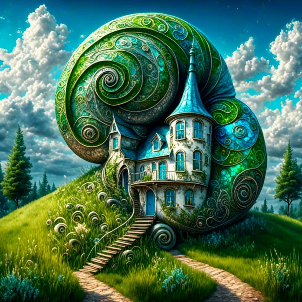 Snail House: 3D Hyperdetailed Fantasy Architecture