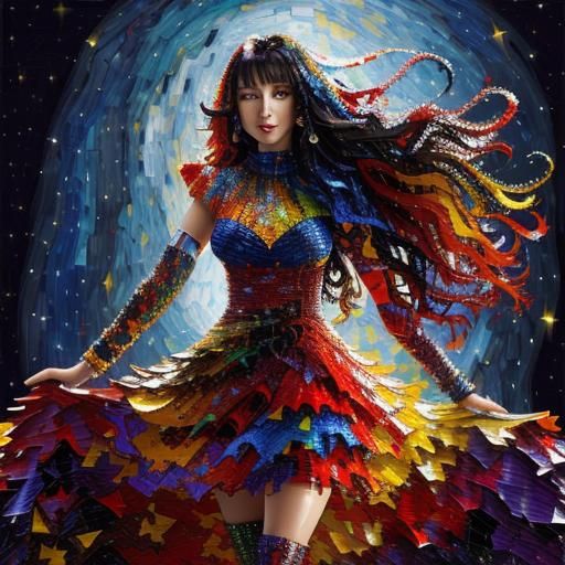 Starry Night: Mosaic Patchwork in Neo-Impressionism