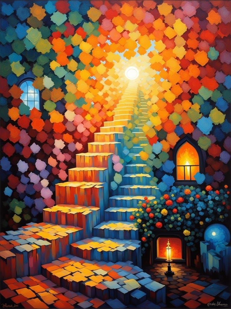 Shattered Abstract Wall Art in Detailed Matte Painting