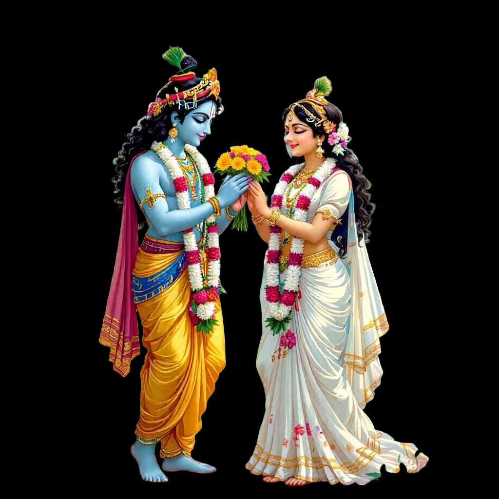 Krishna and Radha in a Flowering Village: Animation