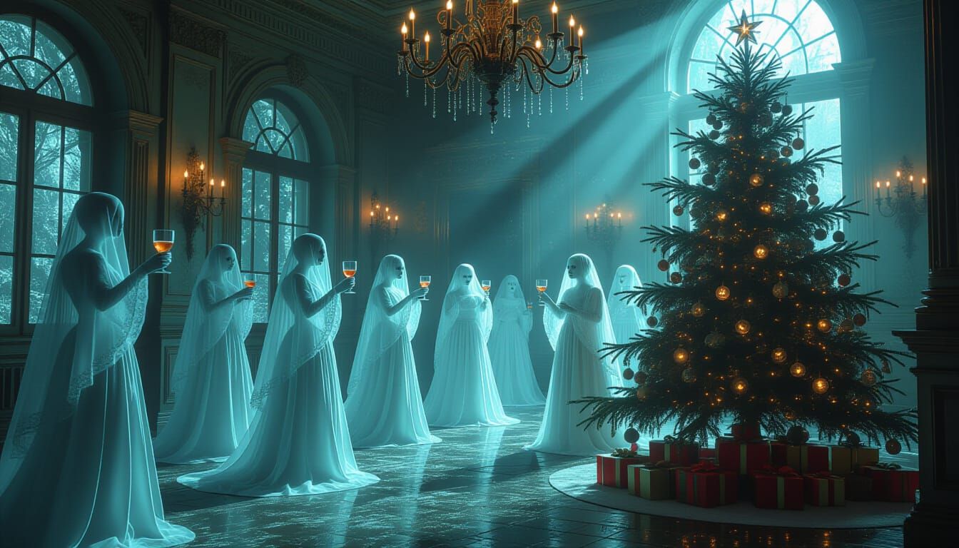 Spectral Christmas Party in Haunted Mansion