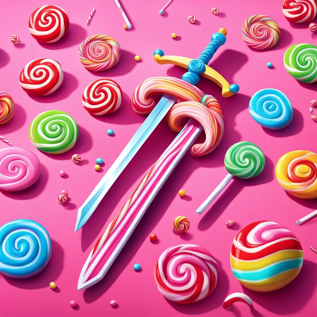 Lollipop Sword in Candy Art Style