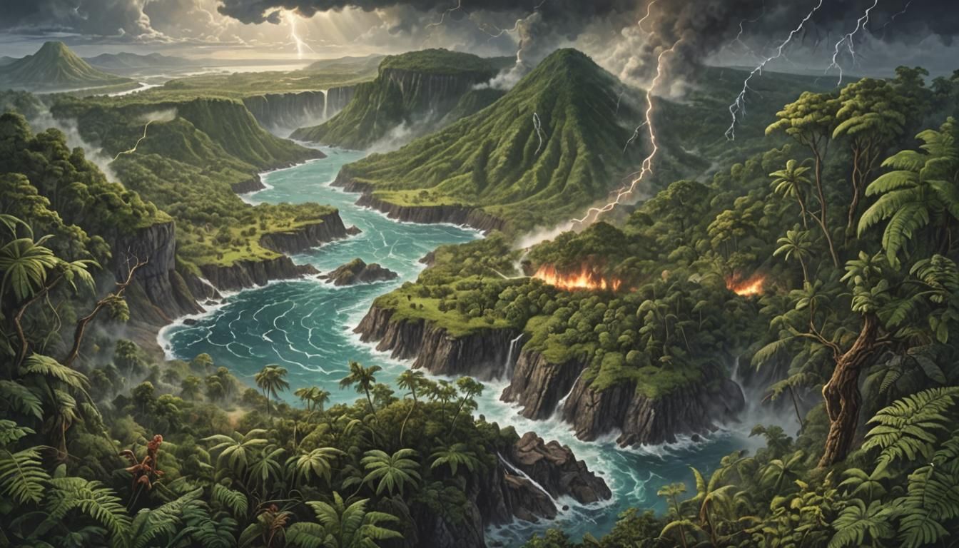 Prehistoric Earth From Space: Volcanoes and Primitive Life