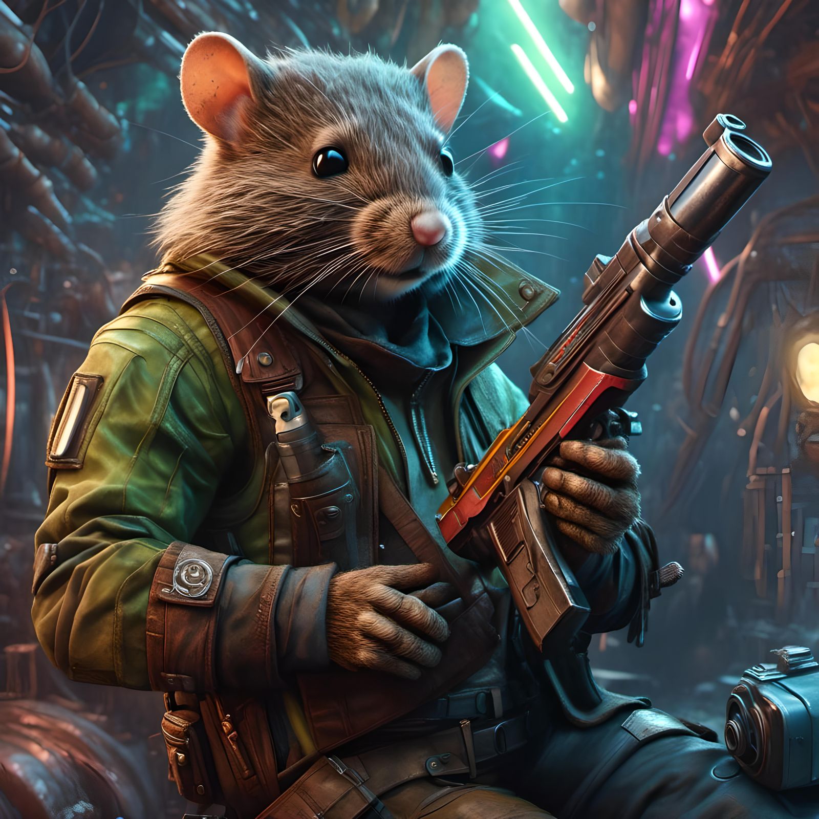 Water Vole as Fallout Drifter in Comic Art