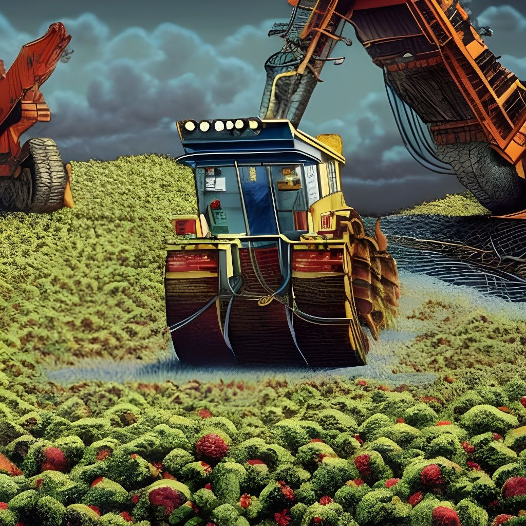 Radioactive Potato Field with Titanic Harvester