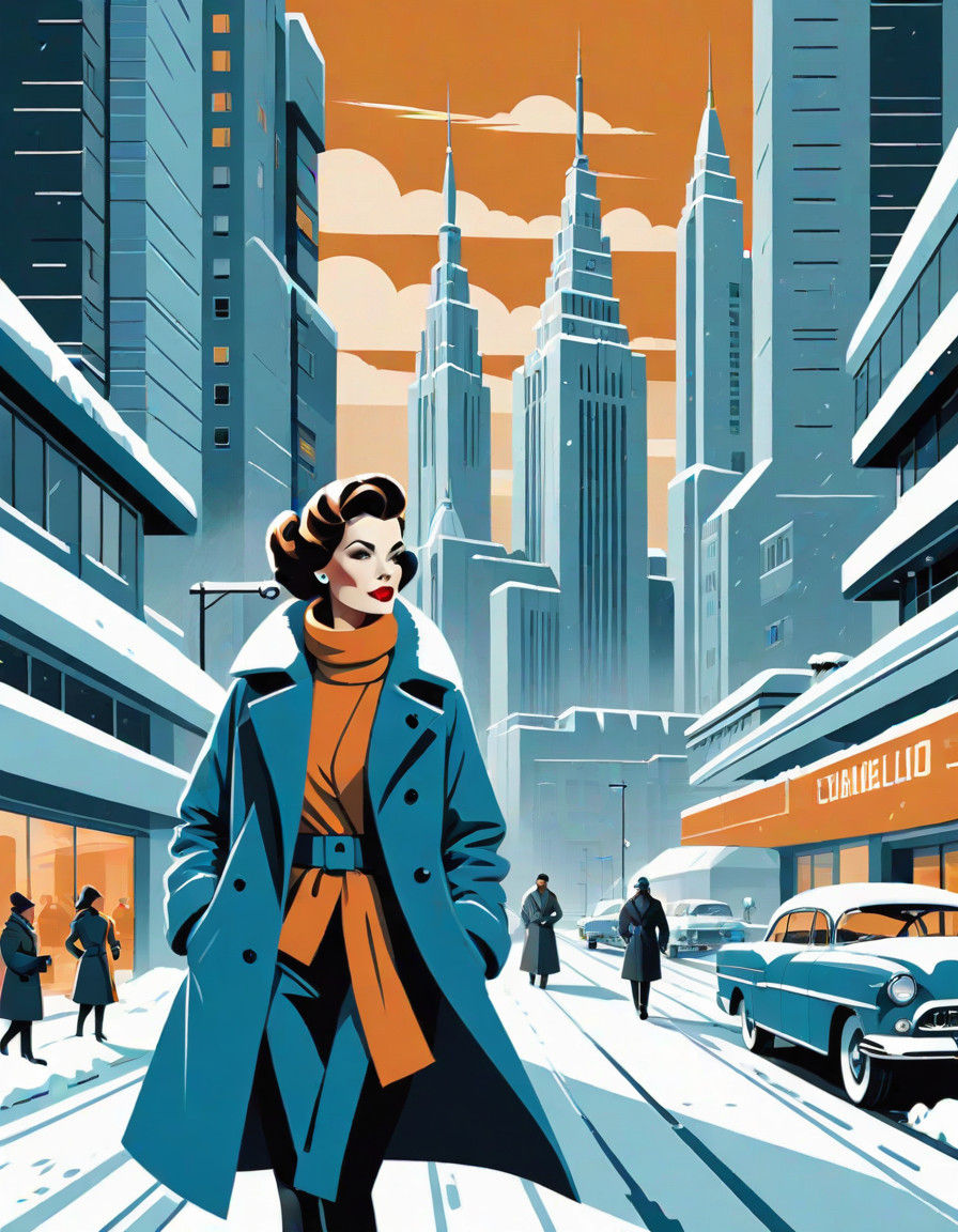 Brutalist Toronto Cityscape in Winter, Redefining Canadian I...