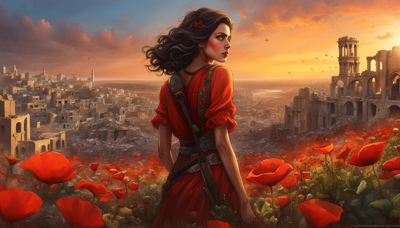 Resilient Palestinian Girl Amidst Gaza Ruins