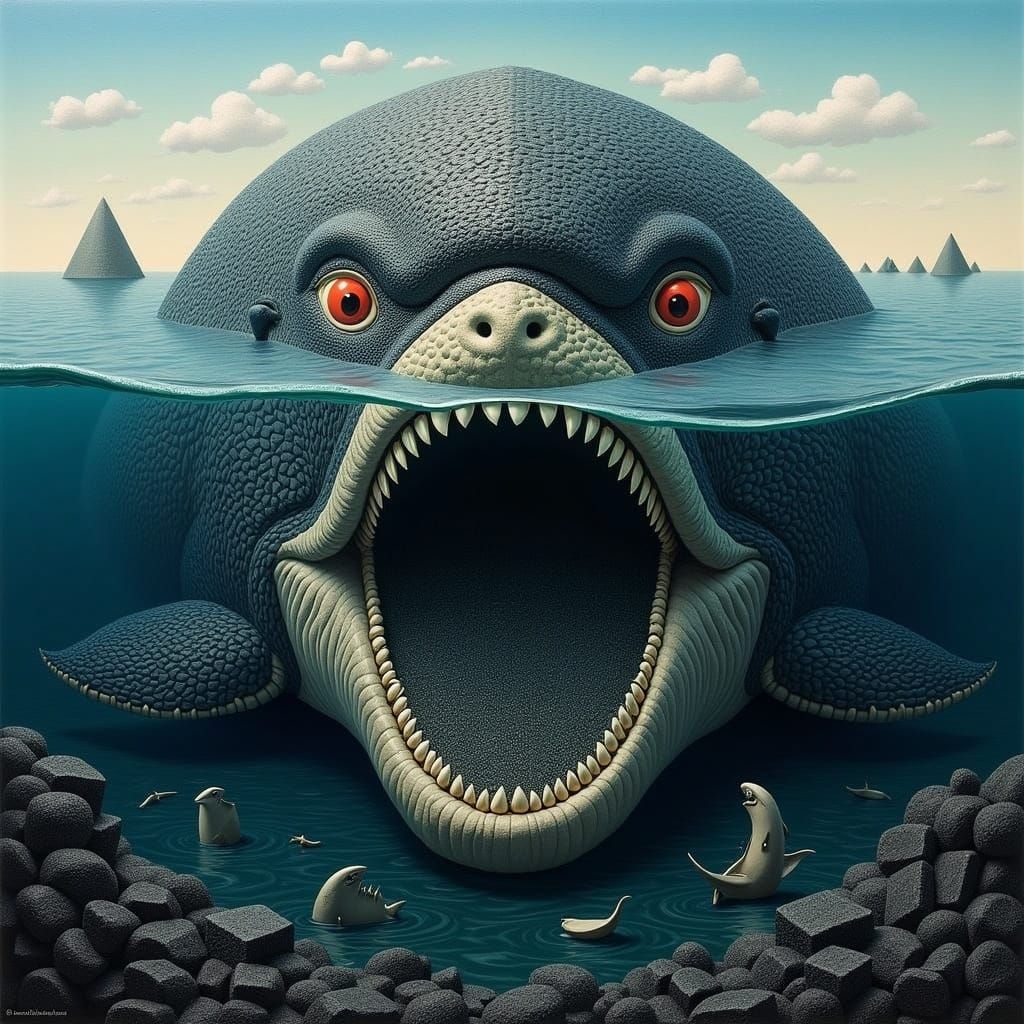 Dramatic Black Beach Landscape