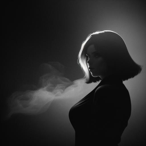Film Noir Woman in Smoky Nightclub