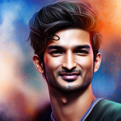 Detailed AI Portrait in Deep Color