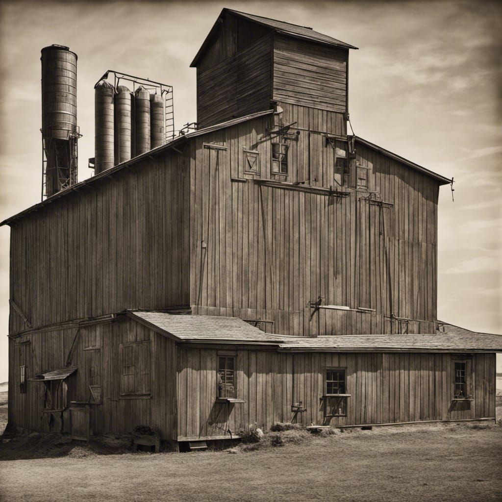 Industrial Age American Granary Exterior