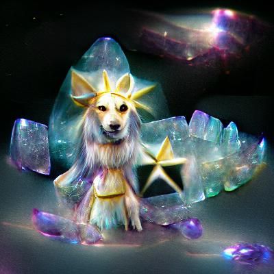 Crystal Star Goddess Dog: Mystical Canine Deity