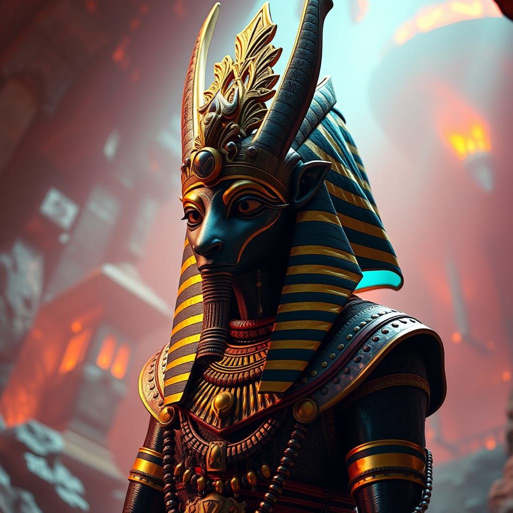 Golden Anubis in Mystical Underworld