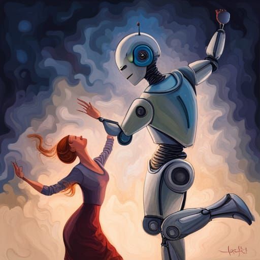 Abstract Robot and Human Dance
