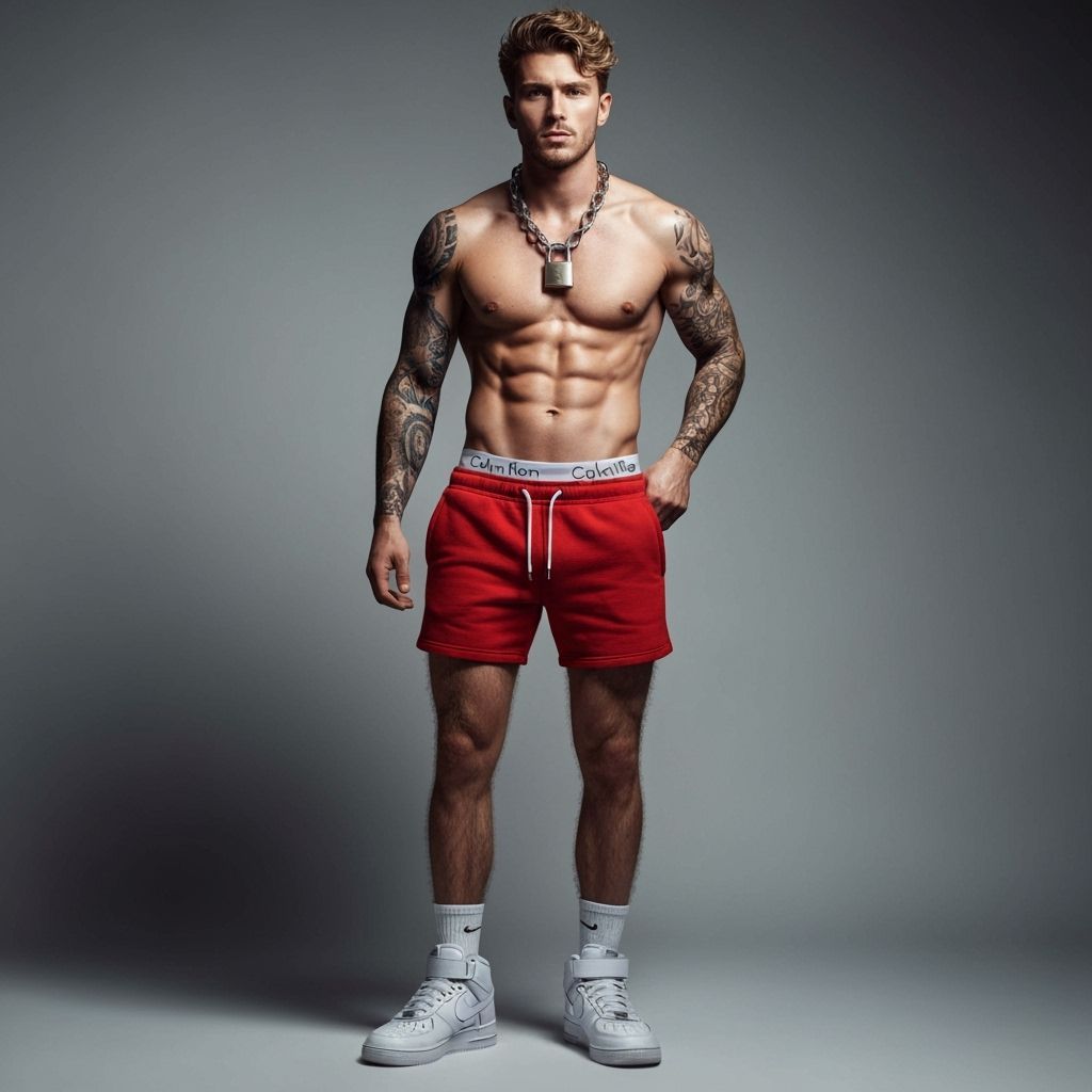 Hyper-Realistic Portrait of a Toned Young Man