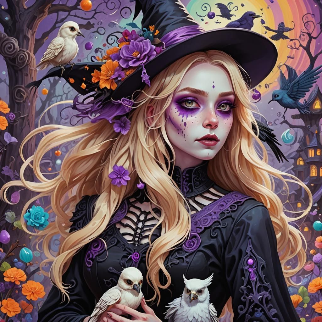 Goth Witch in a Candyland Wonderland