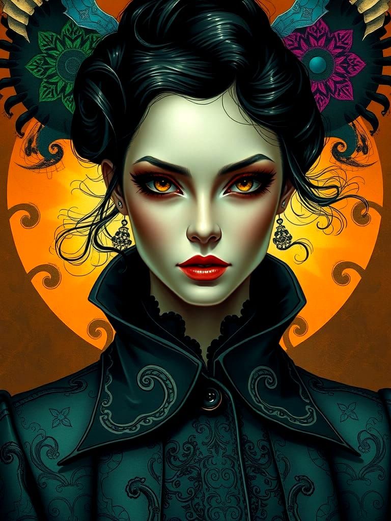 Enigmatic Woman in Cubist Surrealist Dadaist Art