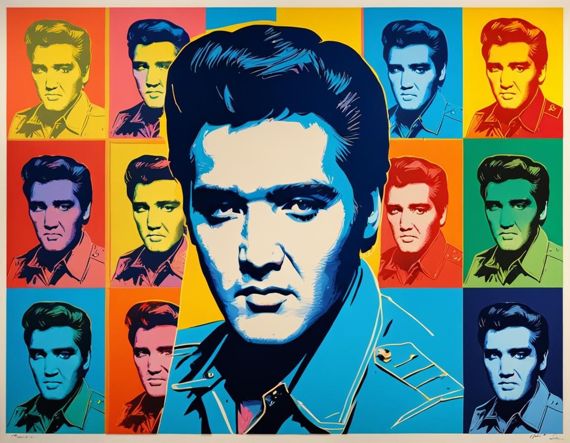 Portrait of Elvis by Andy Warhol,