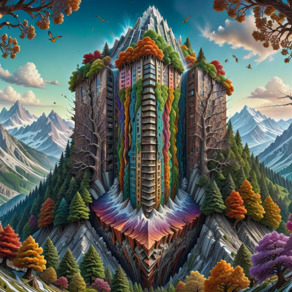 Fantasy apartment building