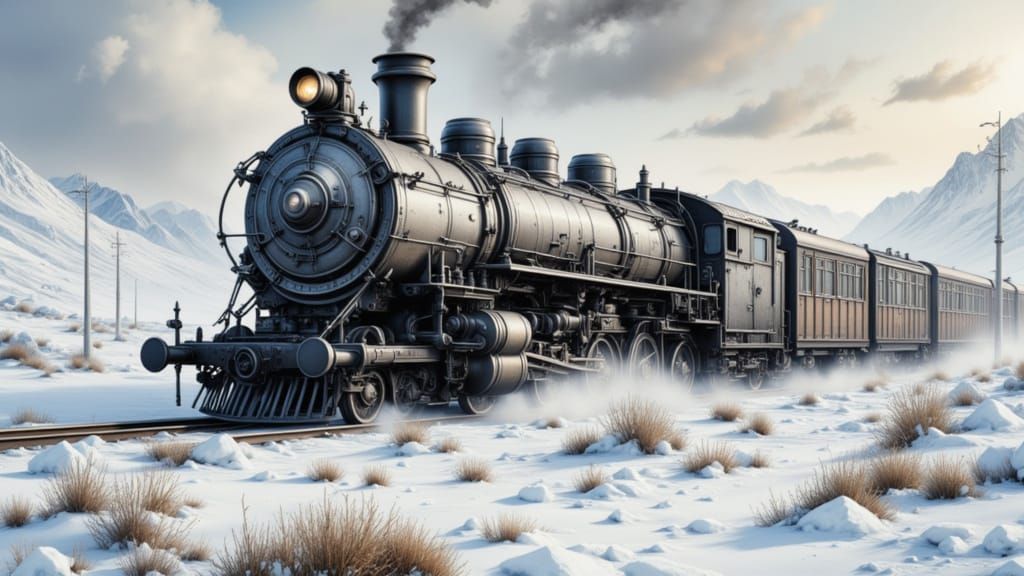 <lora:Alchemie Wizard:1.0> <lora:Caffeine Splash:1.0> Detailed skull futuristic train,