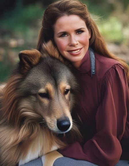 Melissa Gilbert with dog