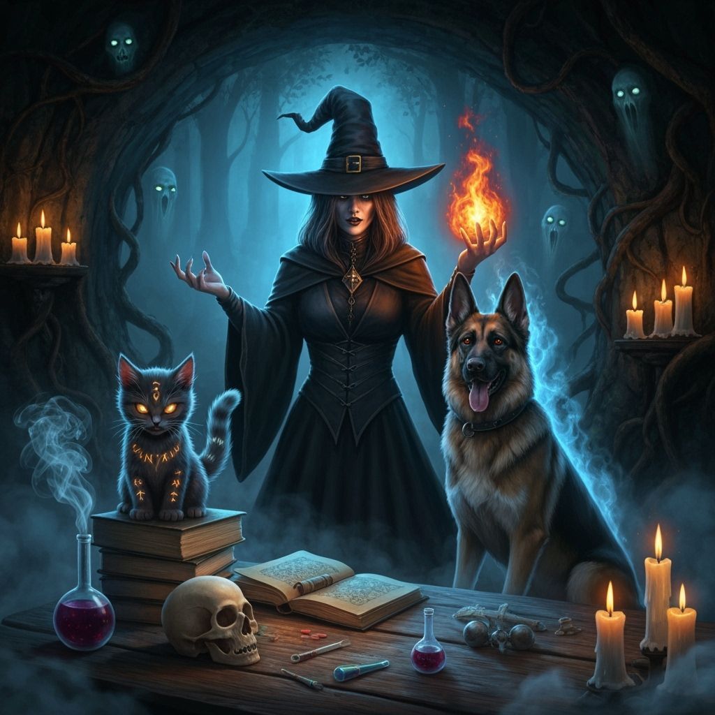 Witch and Companions in Enchanted Forest Lab