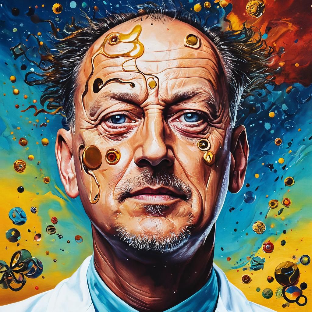 Surreal Doctor Portrait Inspired by Dali and Magritte
