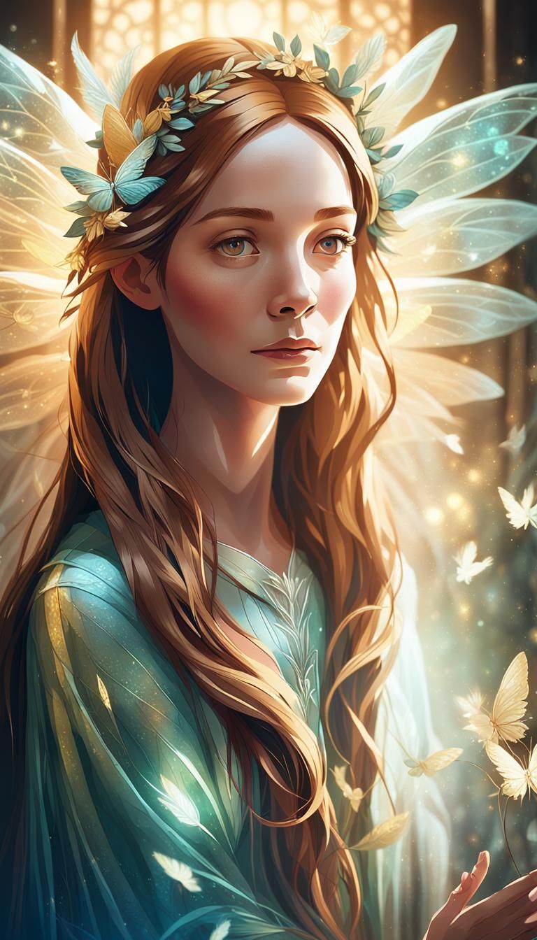 Ethereal Portrait of Mother with Inner Radiance