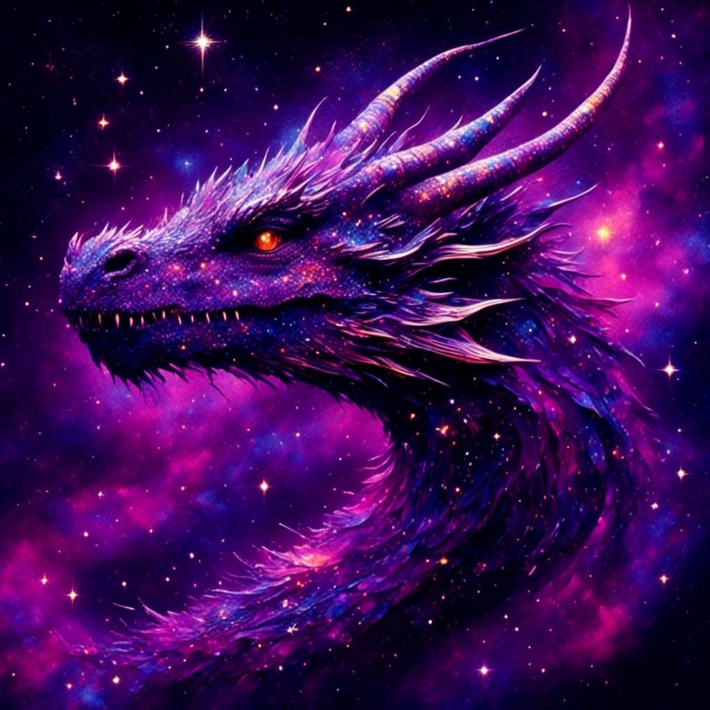Purple galaxy dragon