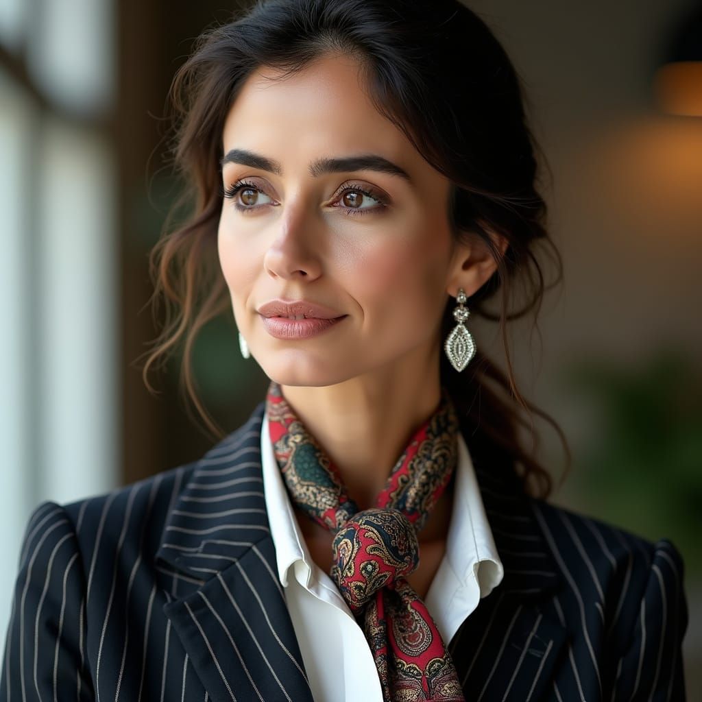 Sophisticated Businesswoman in Elegant Attire