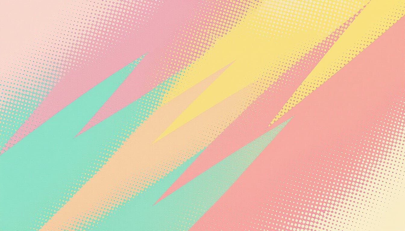 Pastel Abstract Background with Halftone Effect