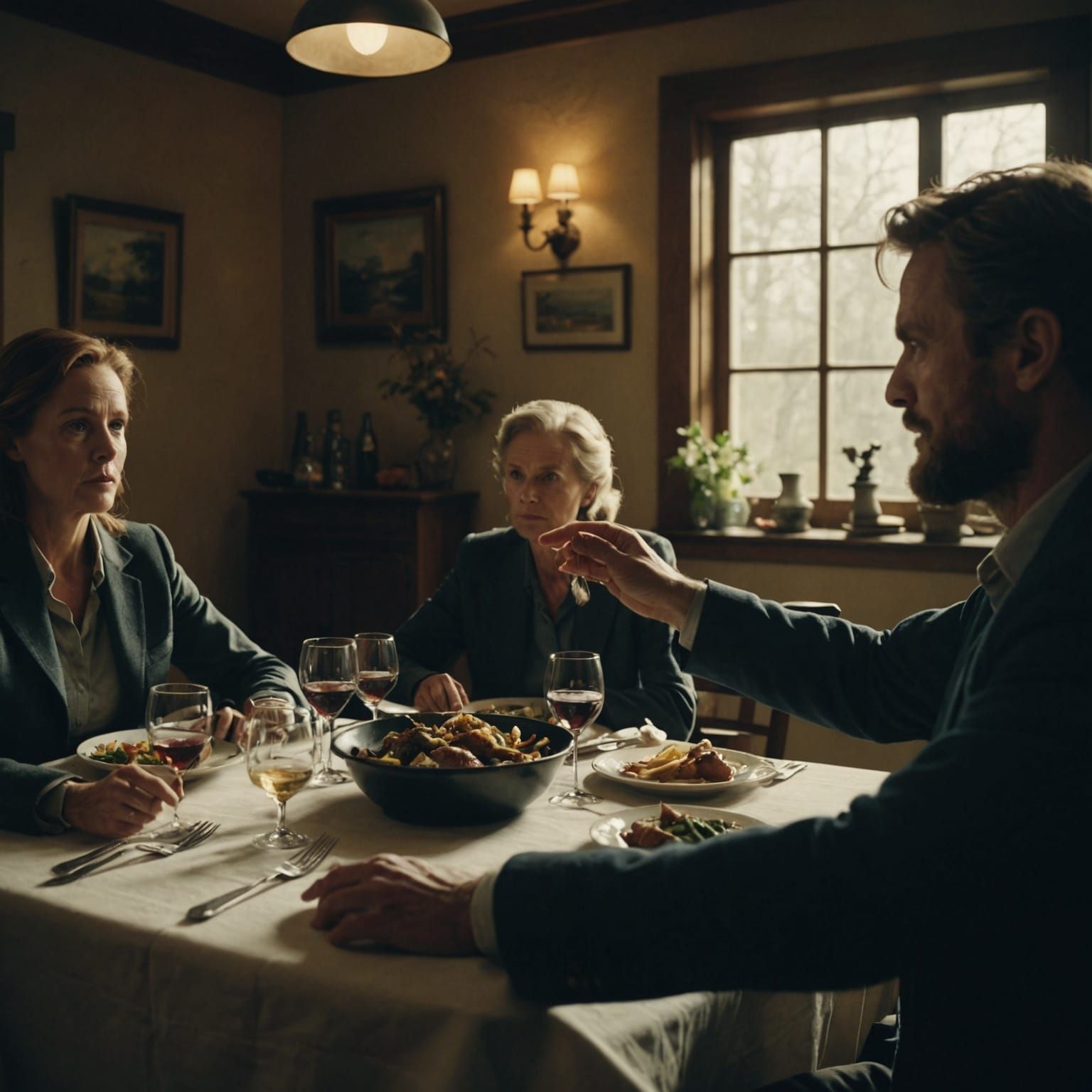 Cinematic Dinner Table Flatulence Scene