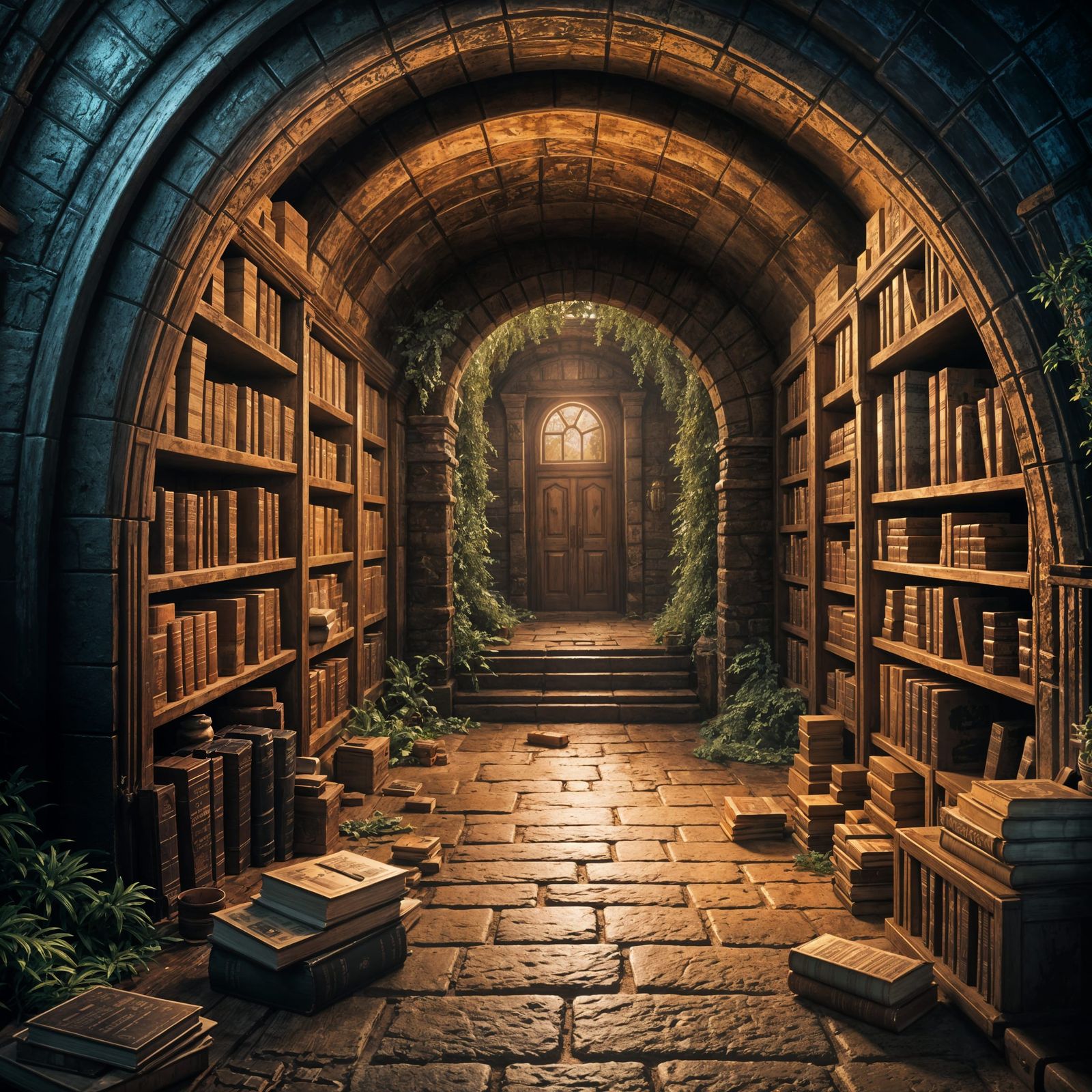 Secret Room Discovery with Treasures and Books