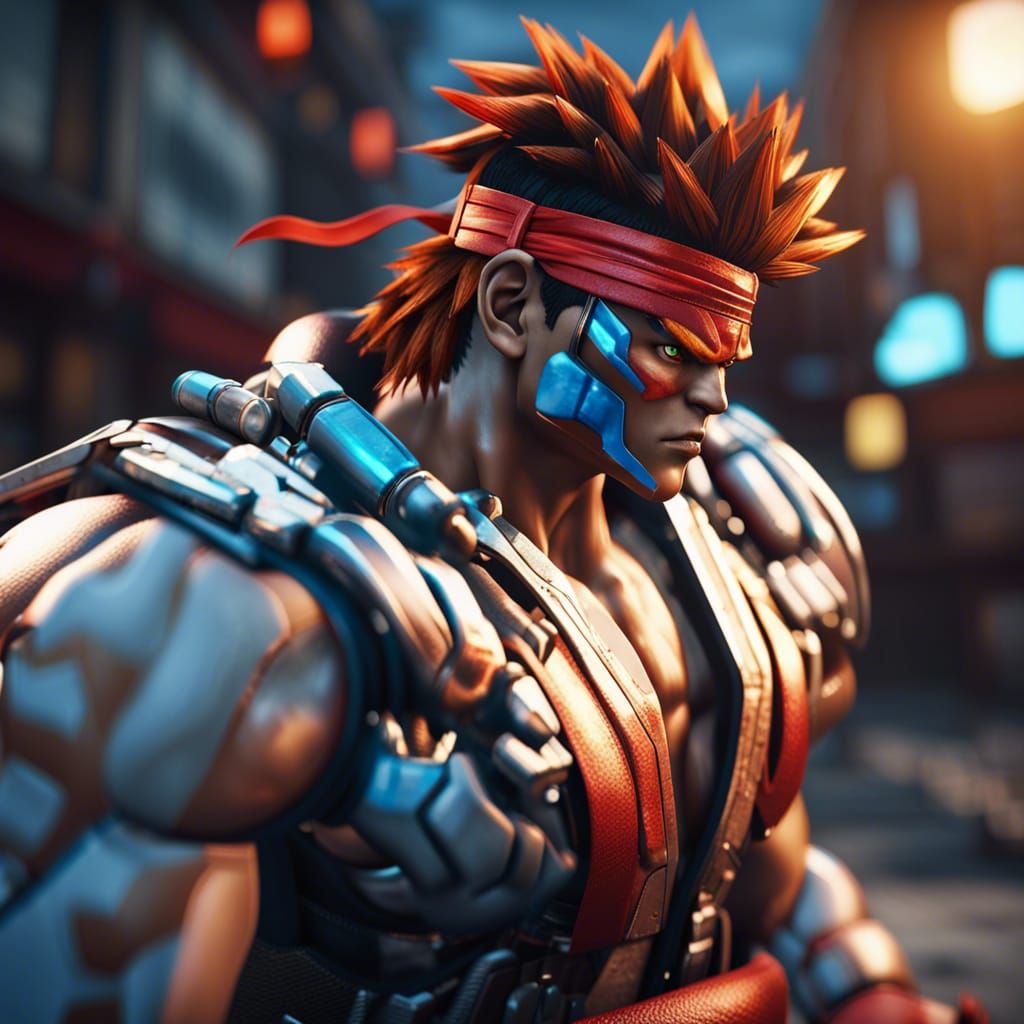 Robo Ryu Street Fighter in 3D Game Style