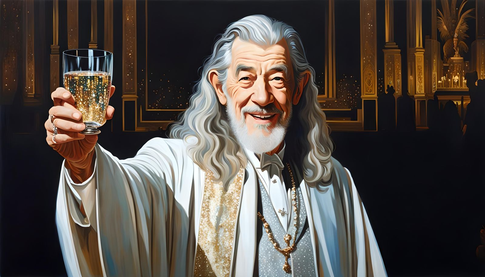 Gandalf as Gatsby: McKellen Portrait in Richter Style