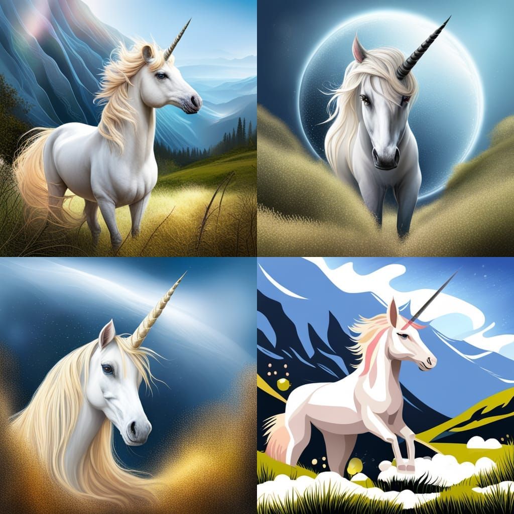 Ethereal Unicorn Head in Cosmic Dreamscape