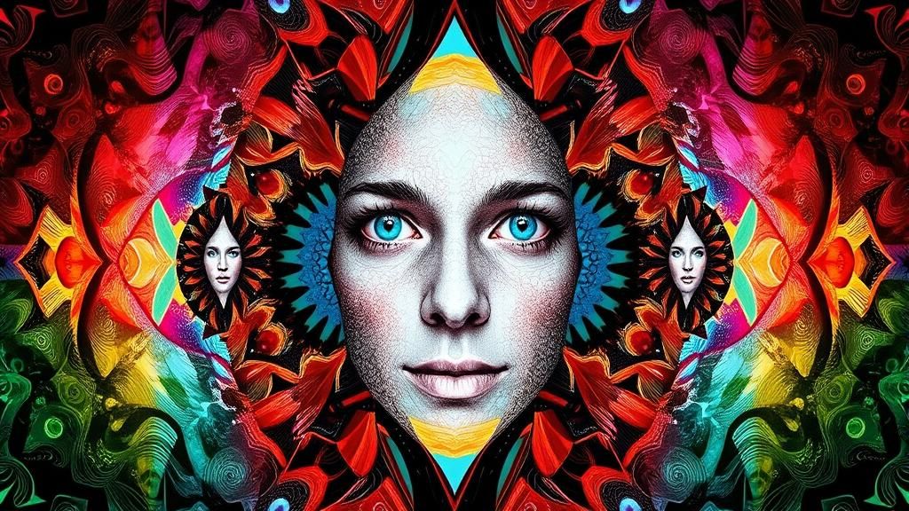 Kaleidoscopic Symmetrical Art in Fantasy Style
