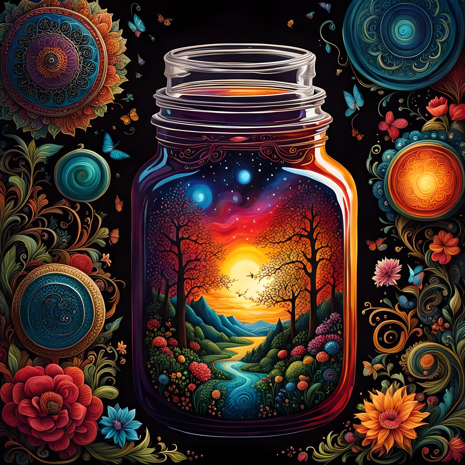Happiness in a Jar: Deep Color and Intricate Detail