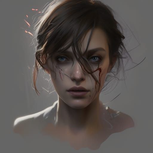 Detailed Portrait with Volumetric Lighting