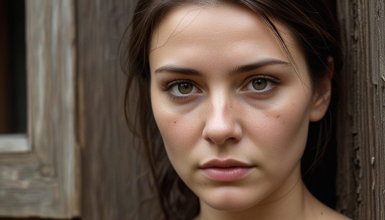 Surreal Portrait of a Woman in Recursive Contemplation