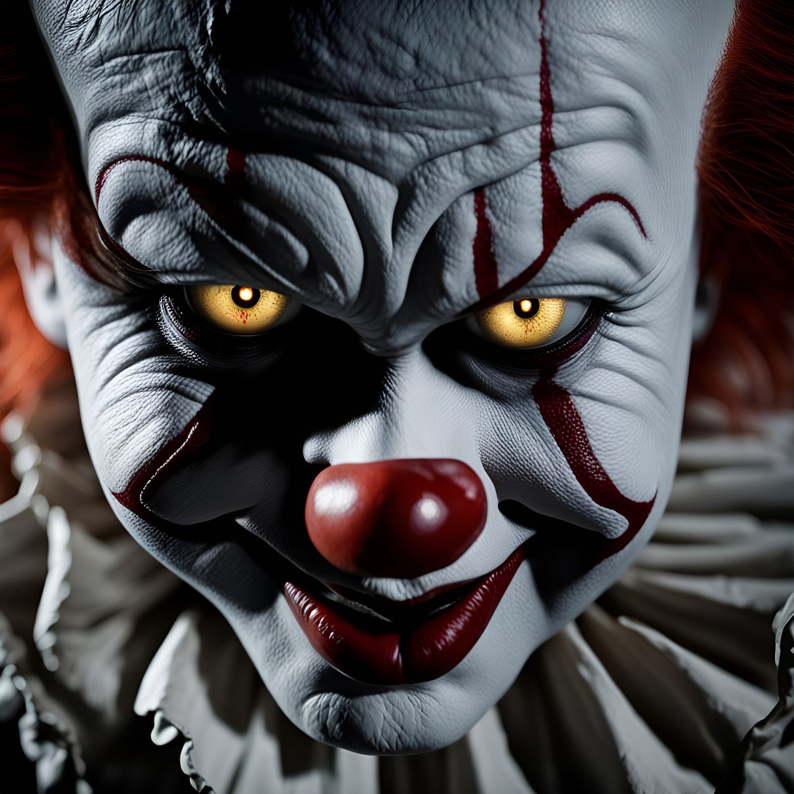 Hyperdetailed Pennywise Close-up in HDR