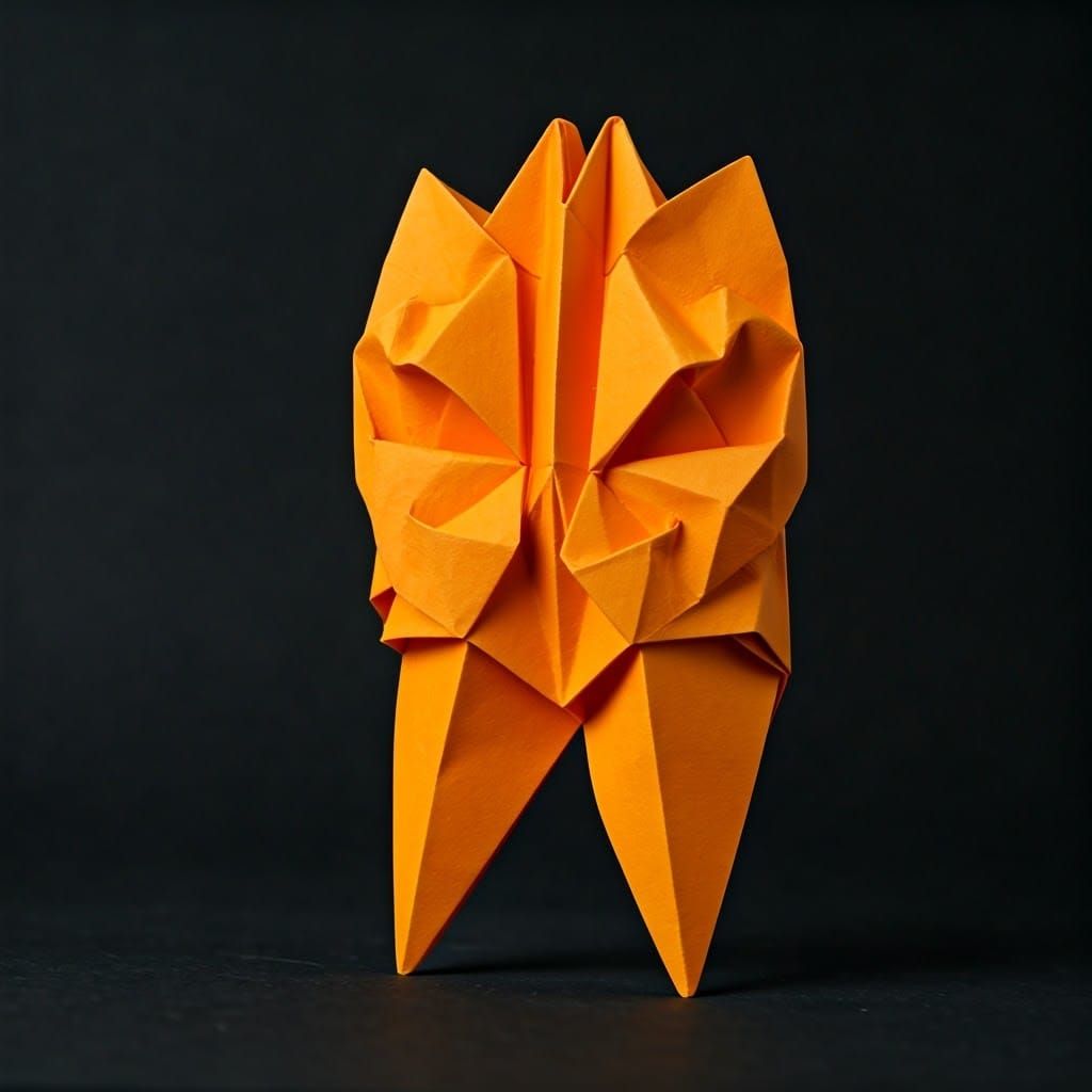 Impossible 3D Origami Figure in Soft Focus