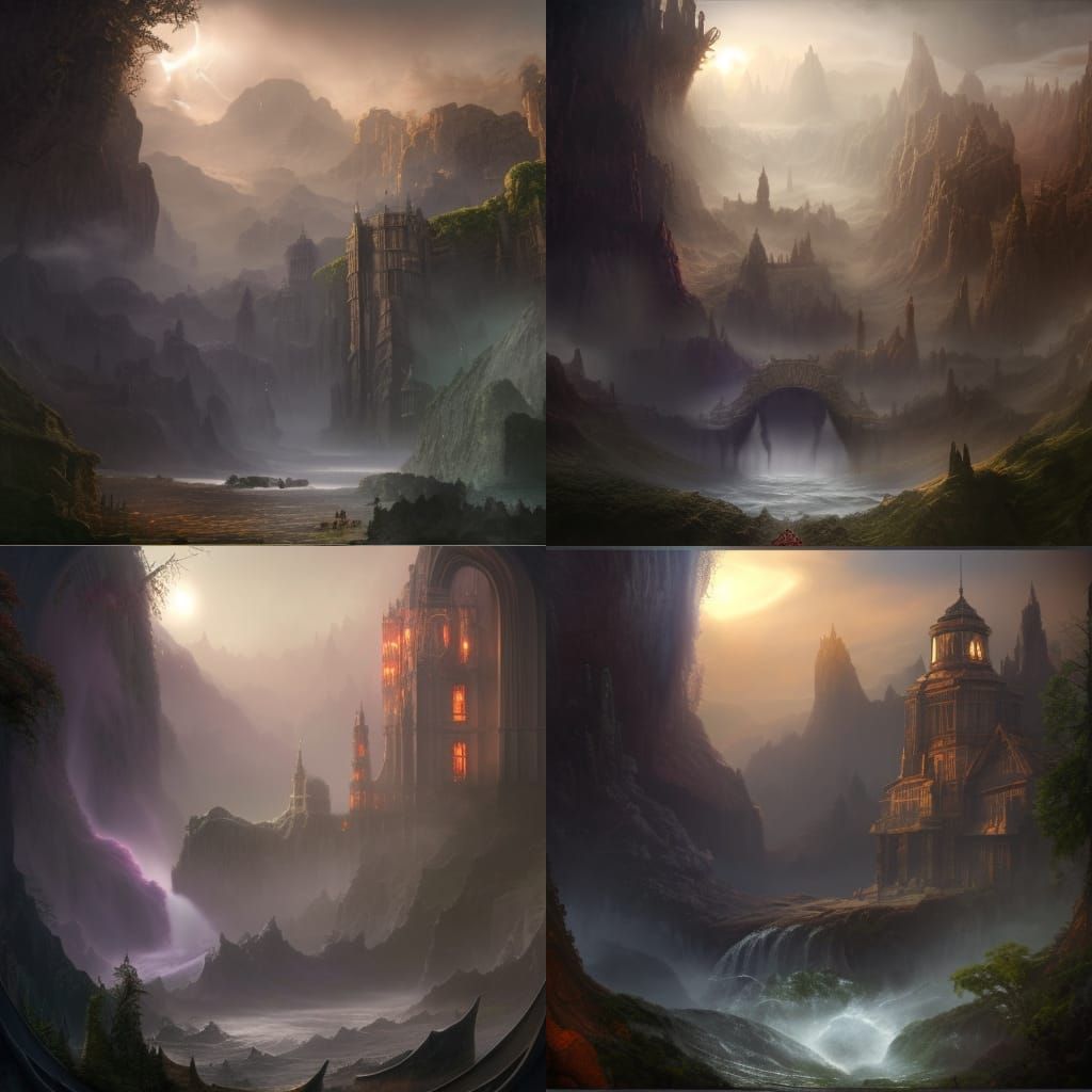 Fantastical Matte Painting with Intricate Details