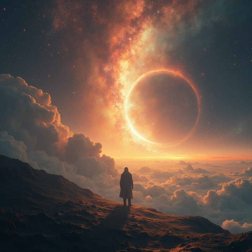 Ethereal Being in Cosmic Oneness