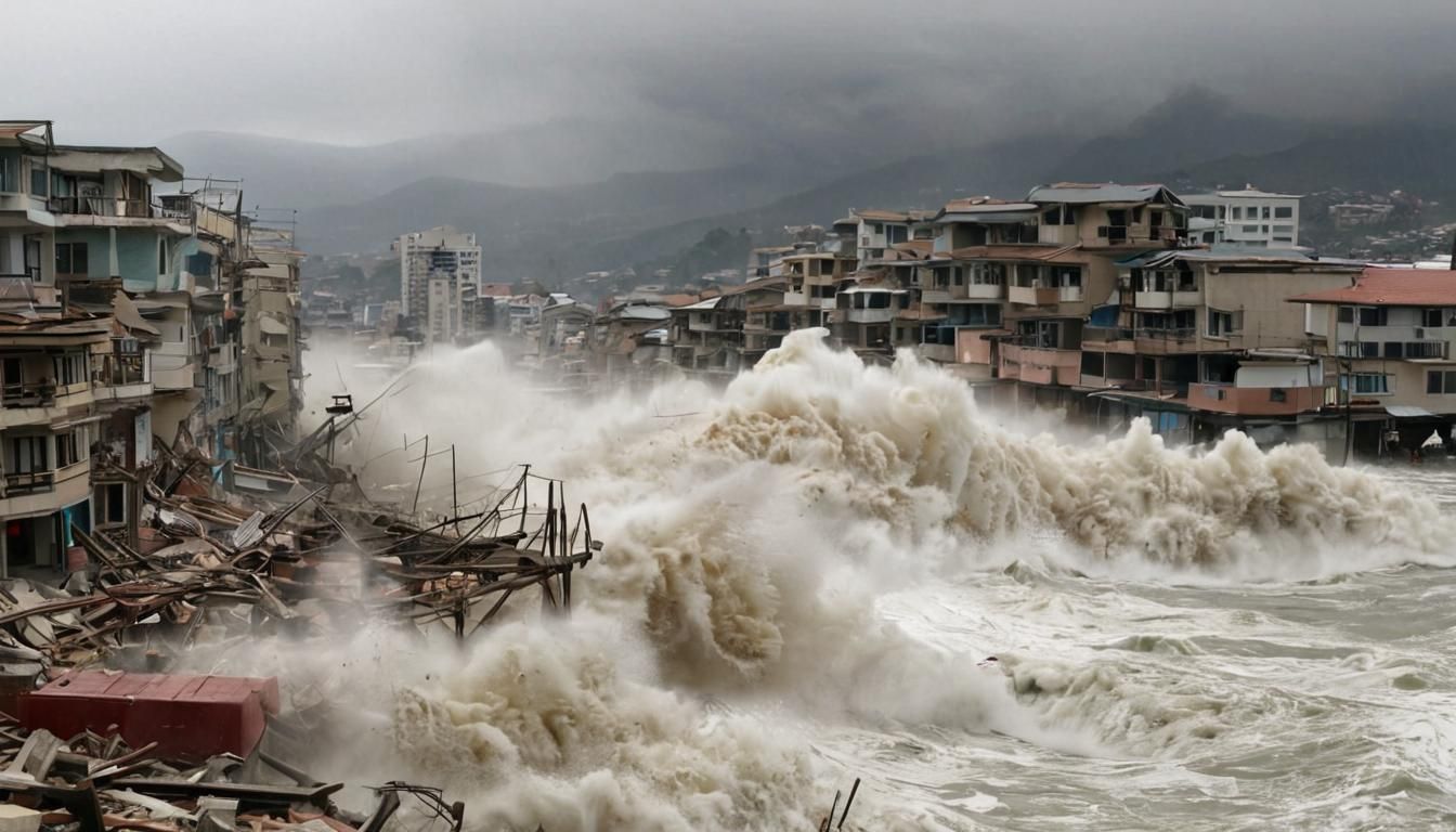 Tsunami Devastates City Hit by Earthquake